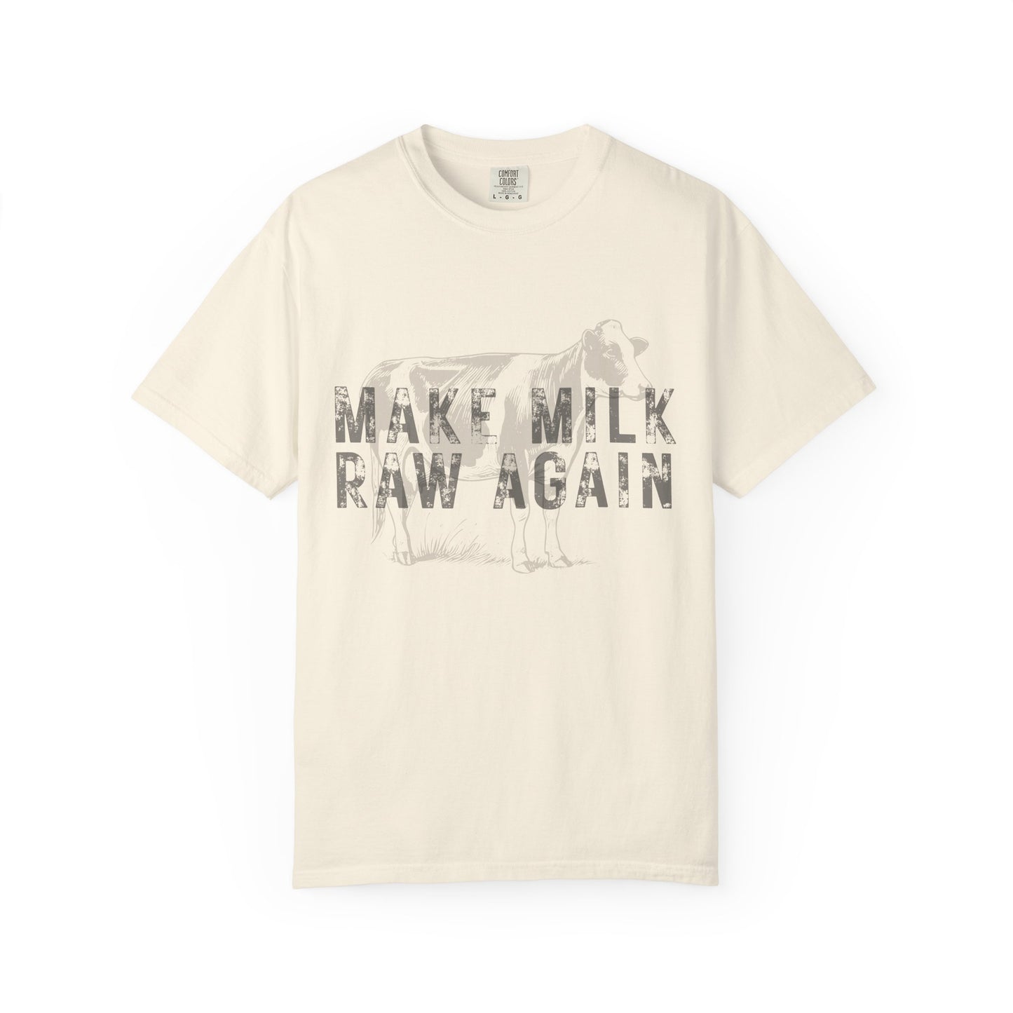 Make Milk Raw Again Unisex T-Shirt, Funny Cow Tee, Farm Animal Shirt, Gift for Dairy Lovers, Quirky Casual Wear