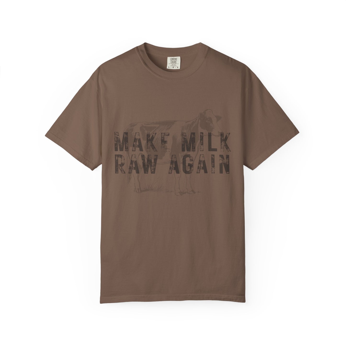 Make Milk Raw Again Unisex T-Shirt, Funny Cow Tee, Farm Animal Shirt, Gift for Dairy Lovers, Quirky Casual Wear