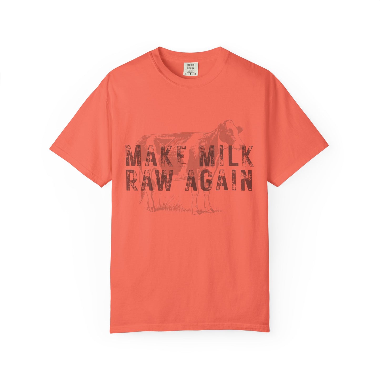 Make Milk Raw Again Unisex T-Shirt, Funny Cow Tee, Farm Animal Shirt, Gift for Dairy Lovers, Quirky Casual Wear