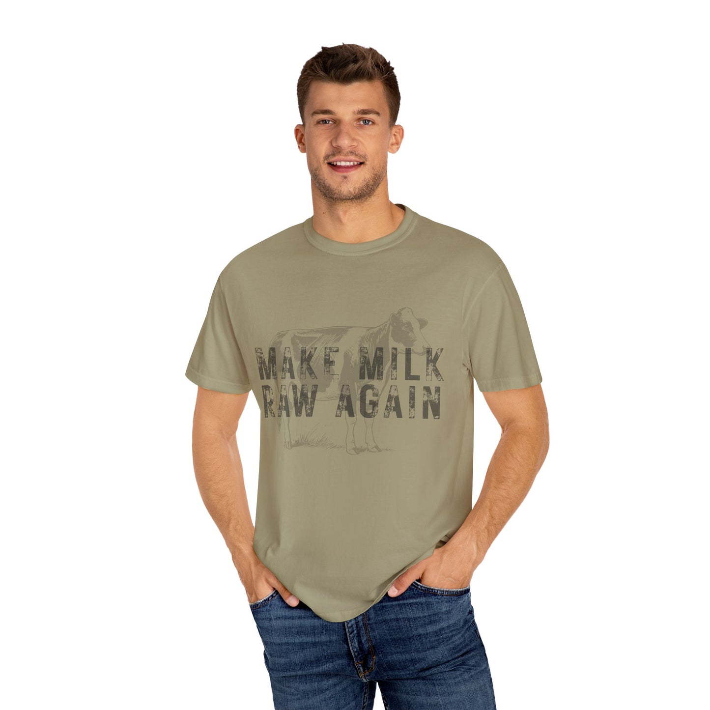 Make Milk Raw Again Unisex T-Shirt, Funny Cow Tee, Farm Animal Shirt, Gift for Dairy Lovers, Quirky Casual Wear