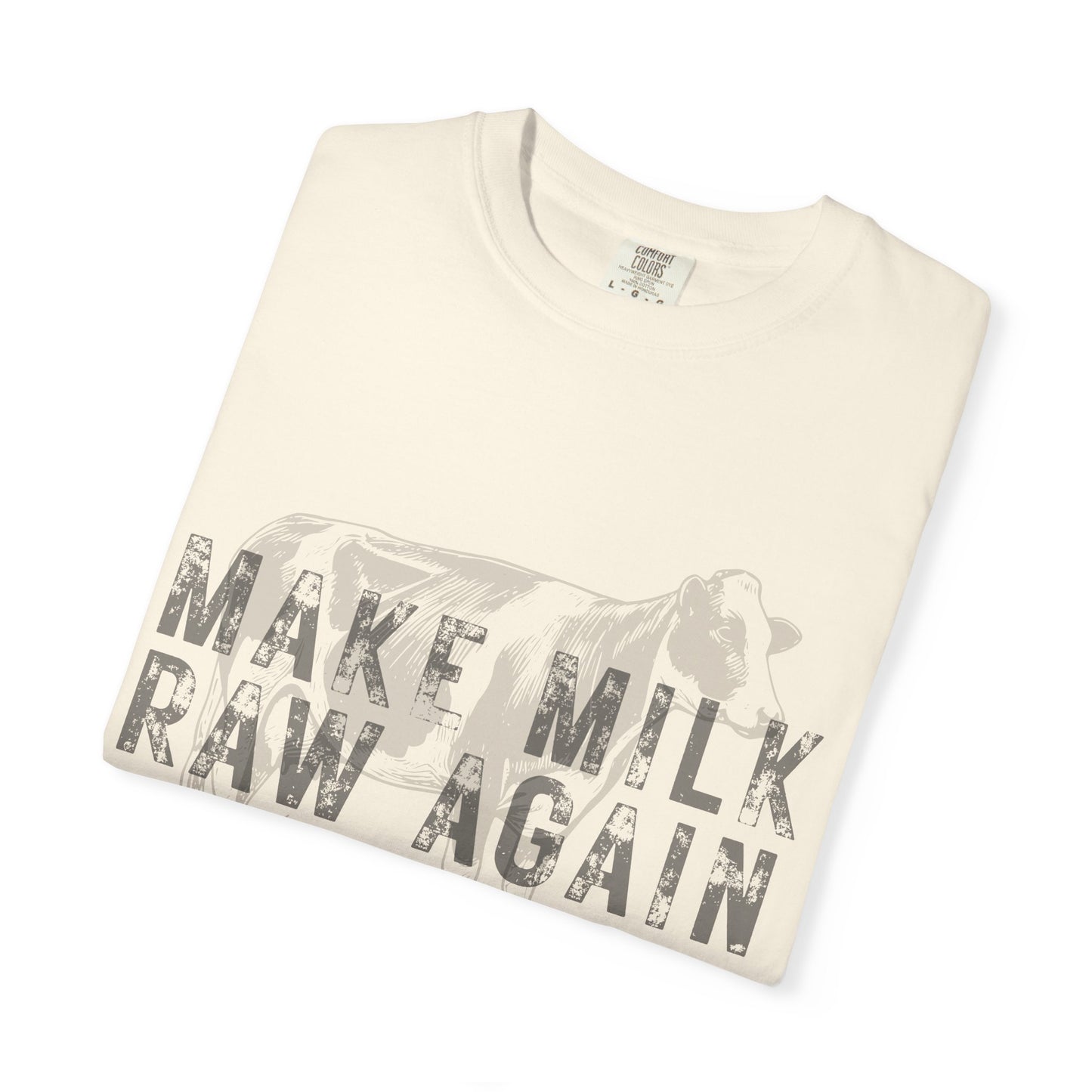 Make Milk Raw Again Unisex T-Shirt, Funny Cow Tee, Farm Animal Shirt, Gift for Dairy Lovers, Quirky Casual Wear