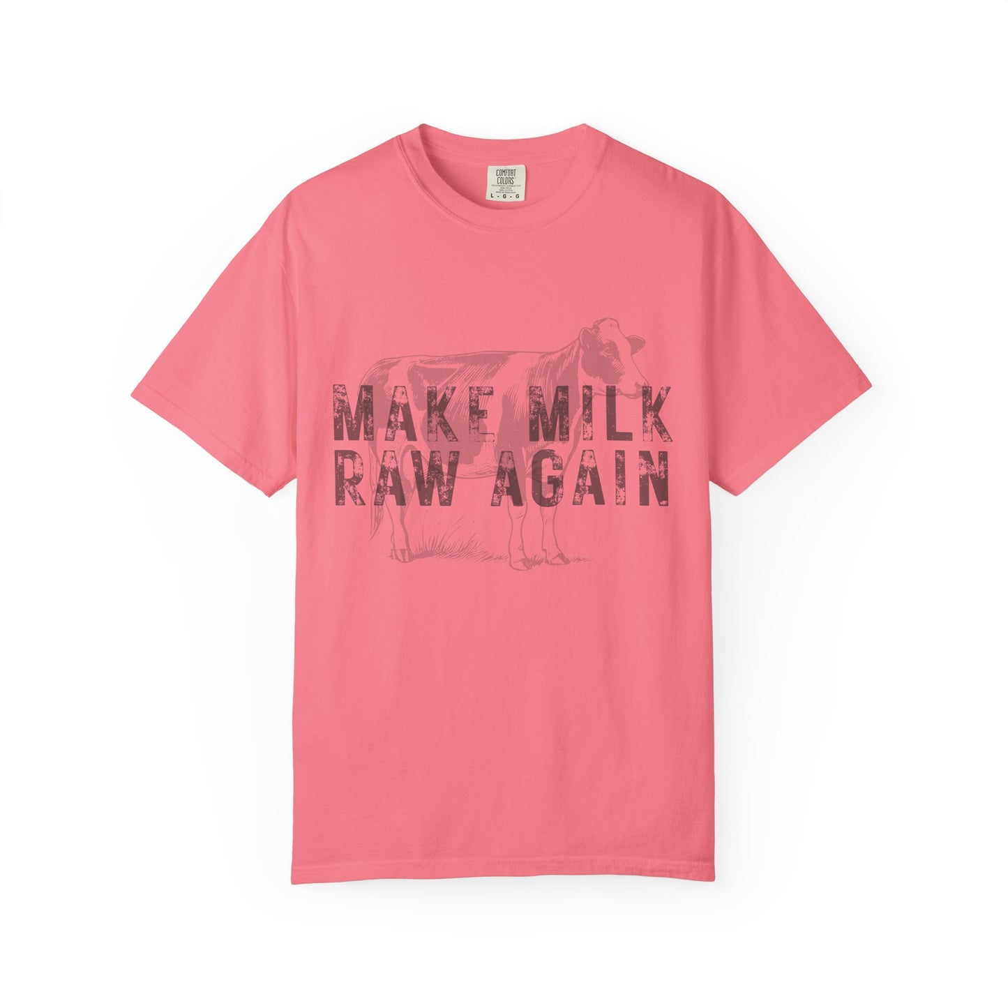 Make Milk Raw Again Unisex T-Shirt, Funny Cow Tee, Farm Animal Shirt, Gift for Dairy Lovers, Quirky Casual Wear