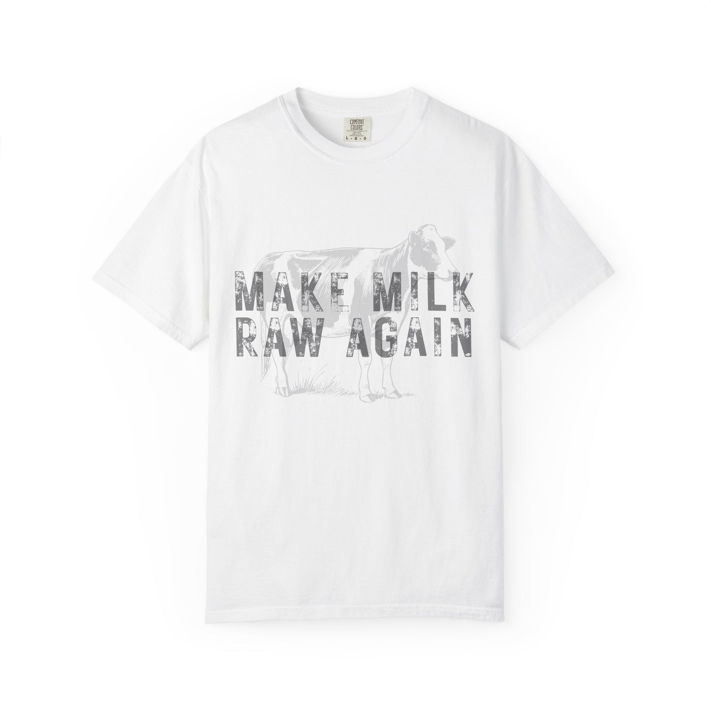Make Milk Raw Again Unisex T-Shirt, Funny Cow Tee, Farm Animal Shirt, Gift for Dairy Lovers, Quirky Casual Wear