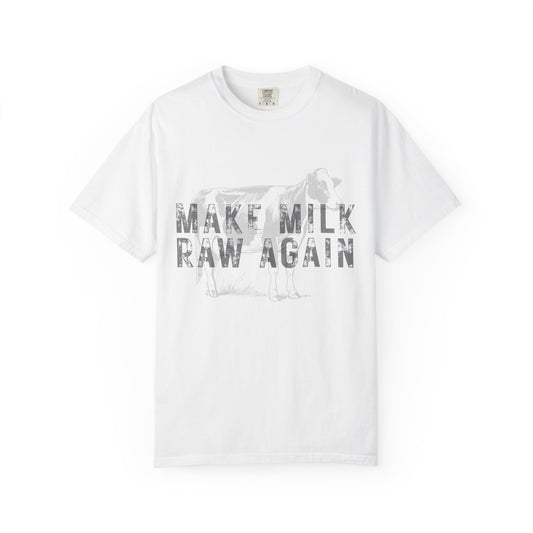 Make Milk Raw Again Unisex T-Shirt, Funny Cow Tee, Farm Animal Shirt, Gift for Dairy Lovers, Quirky Casual Wear